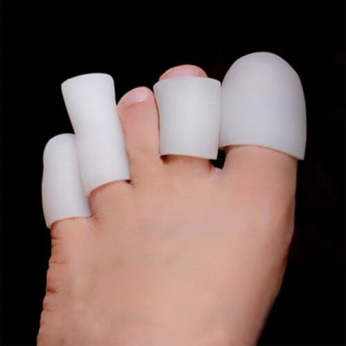 1Pairs Silicone Toe Sleeve Gel Toe Cap Cover Protector for Corn Blisters Pain Relief Finger Gel Tube Bunion Massager Insoles