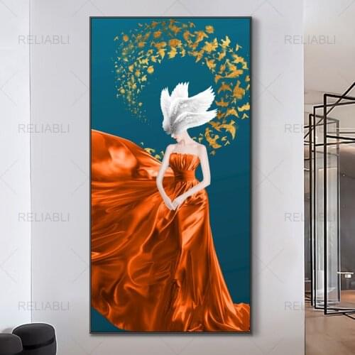 Nordic Girl Sexy Women Portrait Posters and Prints Modern Canvas Painting HD Wall Picture for Living Room Gallery Home Decor