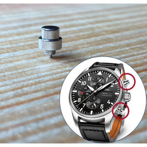 Steel button pusher for IWC PILOTS IW3777 43mm chronograph automatic watch parts tools