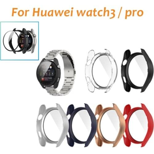 Glass+case For HUAWEI Watch 3/Pro Case Bumper Screen Protector+cover For HUAWEI Watch 3 Pro Screen Protector Accessories