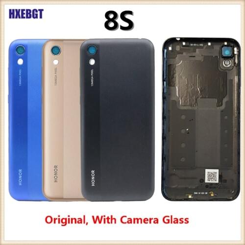 Back Glass Cover For Huawei Honor 8S Battery Cover Rear Door Housing Casen Window Back Panel lid Battery Cover