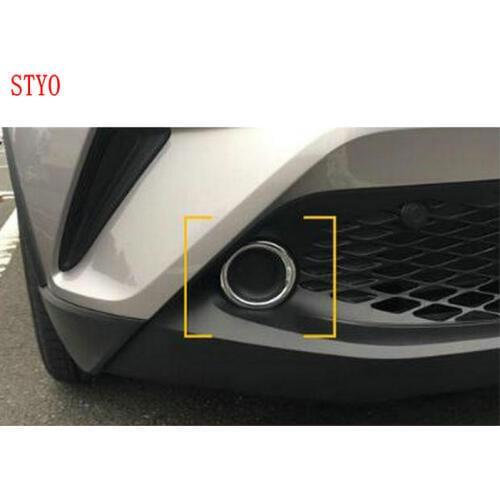 STYO Car Abs chrome front fog lights fog lamp cover trim For TOYOTA1 C-HR CHR 2017 2018