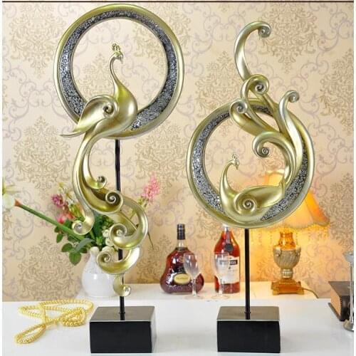 Home decoration Phoenix Creative retro ornaments Vintage Sculpture Resin King of Beasts Figurine Craftworks Gift Home and Office