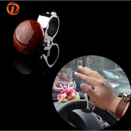 POSSBAY Universal Auto Car Grip Knob Turning Hand Ball Car Truck Steering Wheel Power Ball Handle Imitation Carbon Car Styling