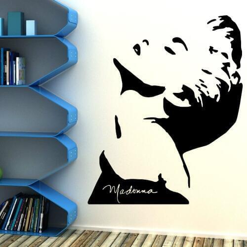 MADONNA Vinyl Wall art sticker Sexy Beauty decal mural Girl Bedroom Wallpaper Wall Sticker Home Decor Removable PVC D395