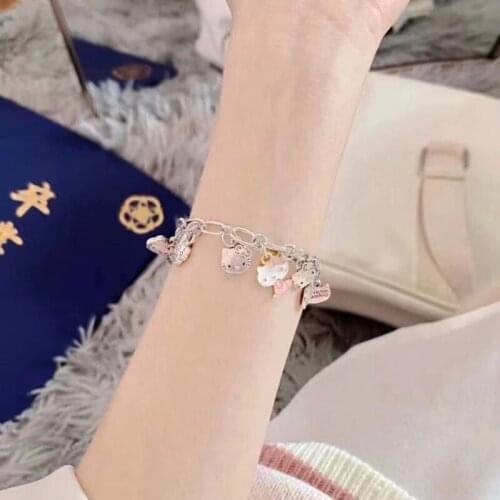 Japanese cat KT bracelet love girl double-layer jewelry girlfriends couple souvenir gift simple fashion jewelry