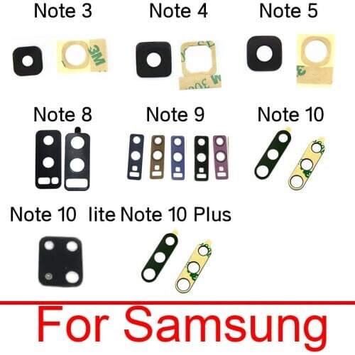 Rear Camera Glass Lens For Samsung Galaxy Note 3 4 5 8 9 10 Plus Lite Back Camera Glass Lens With Adhesive Glue Replacement Part