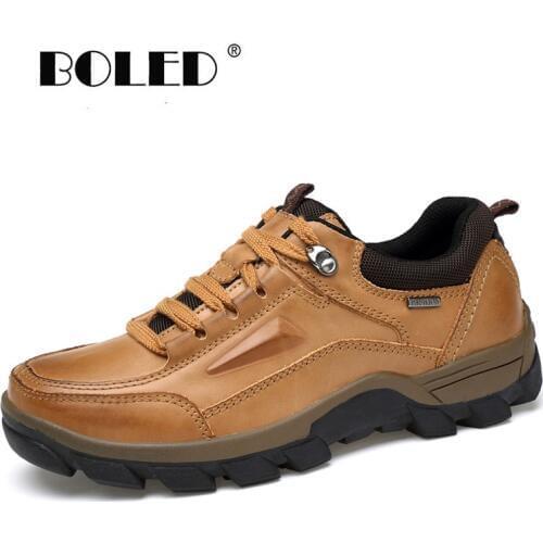 Plus Size Vintage Style Shoes Men Full Genuine Leather Men Boots ,Fashion Waterproof Ankle Boots,High Quality Men Shoes