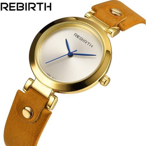 2018 REBIRTH Women Watch Luxury High quality Quartz Leather Wrist Bracelet Fashion Ladies Wristwatch relojes mujer montre femme