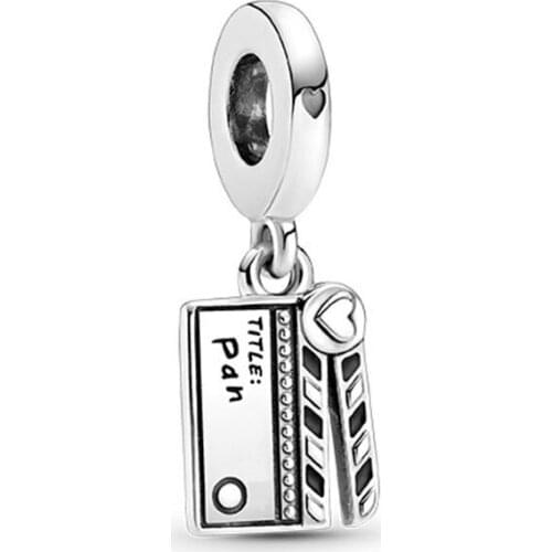 100% S925 Silver New Retro Film Cassette PAN Pendant For Original Pandora Bracelets And Necklaces Womens Diy Charm Jewelry