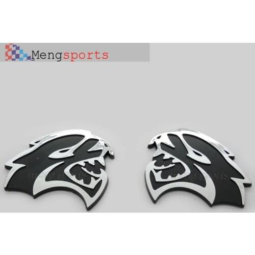 100pcs 50 sets Cat Chrome Black ABS Boot Side grill Car Styling Badges Emblem DHL Free