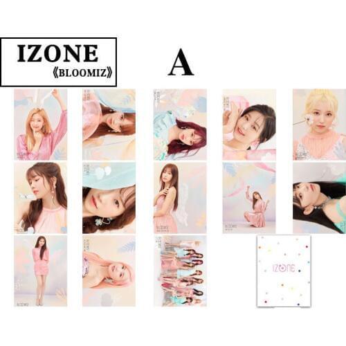 13PCS/SET KPOP IZONE Double Sides New Album BLOOMIZ LOMO Card Photo Card Kwon Eun Bi Kang Hye Won Fans Collection jh144