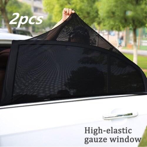 2pcs Car Accessories Sun Shade Auto UV Protect Curtain For Car Windshield Sunshade Mesh Sun Visor Protection Window Films