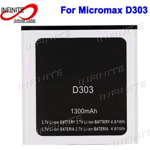 For Micromax D303 Battery 1300mAh Accumulator High Quality
