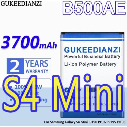 High Capacity GUKEEDIANZI Battery B500AE 3700mAh For Samsung Galaxy S4 Mini I9190 I9192 I9195 I9198 S4Mini