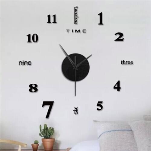 Acrylic Clocks 3D Room Decor Modern Design DIY Supplies Gift Accessories Creativity Home Sticker Wall Clock