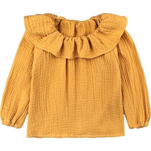 Girls Blouse 2018 Spring Baby Clothes Children Clothing School Girl Blouse Cotton Linen Child Shirt Blusas Kids Clothes MBT067