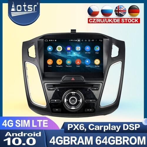 Carplay Touch Screen Car Multimedia Player For Ford Focus 2015 Android Audio Radio PX6 Car GPS Navigation Head Unit Stereo DSP