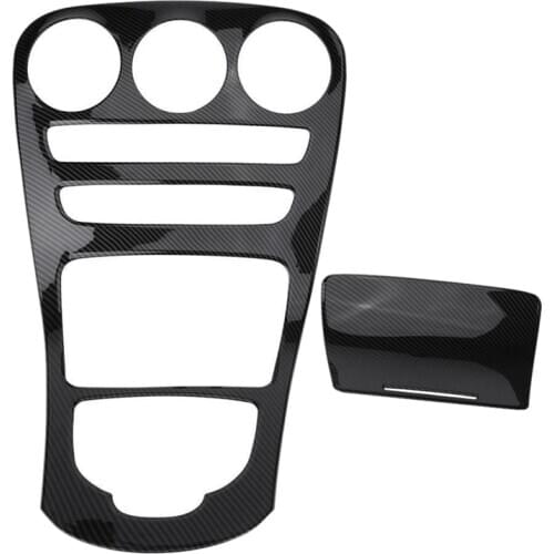 For 2015-2018 Mercedes-Benz C-Class W205 / Glc X253Abs carbon fiber style center console panel decoration cover (without clock)