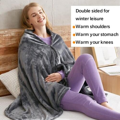 150x85cm Electric Warming Heating Blanket Pad Shoulder Neck Mobile Heating Shawl Soft Winter Warm Health Care Smart Shawl