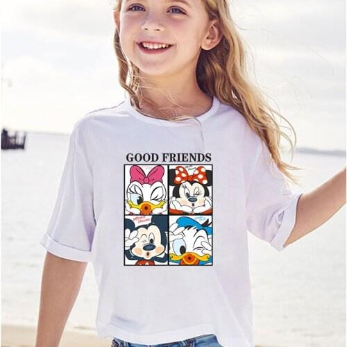 Summer Kids T-shirts Baby Girls Boys T Shirt 6 Colors Minnie Mouse Print Casual White Short Sleeve Tops Children Tshirt Tees