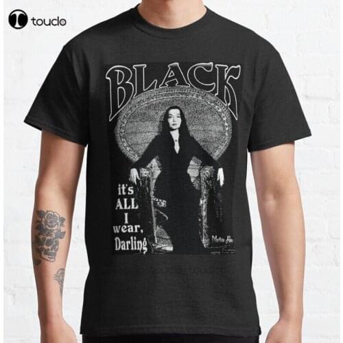 New "Black- ItS All I Wear"- Morticia Addams Classic T-Shirt Cotton Men Tee Shirt