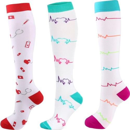 Quality Compression Stockings Fit For Medical Edema, Diabetes,Varicose Veins,Atheletic,Cycling,And Running Marathon Socks Unisex