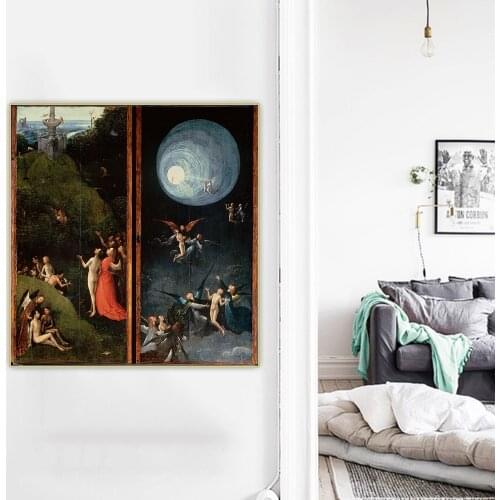 Citon Hieronymus Bosch《Visions of the Hereafter》Canvas Oil Painting Artwork Poster Picture Wall Background Decor Home Decoration
