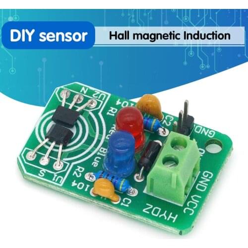 Hall magnetic Induction sensor magnetic detection pole resolver North and South detection module DIY learning kit