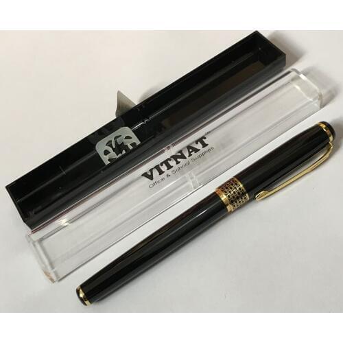 VITNAT Brand Metal Roller Pen with Luxury Box Ballpoint Pen For Business Writing Office School Supplies 0.5mm Black Ink Refills