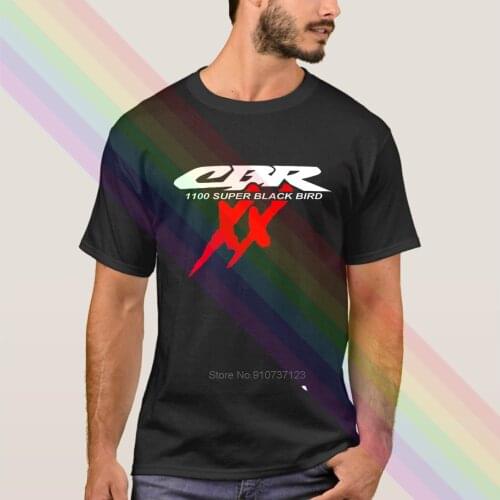 Top Honda CBR 1100 Super Blackbird Xx T S Motorcycles Black T-Shirt 2020 Newest Summer Mens Short Sleeve Popular Tees Shirt