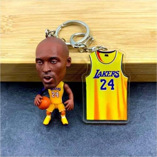 New Basketball Star Figure Doll Boys Adult Toys Keychain pendant Kobe-James-Curry-Thompson Model Fans Kids Birthday Gift