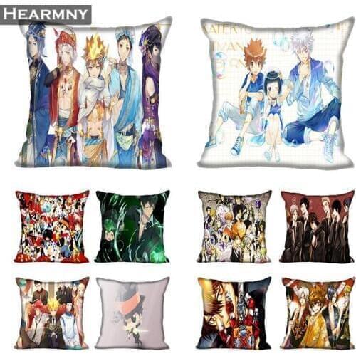 New Arrival HITMAN REBORN Pillow Cover Bedroom Home Office Decorative Pillowcase Square Zipper Pillow Cases Satin Soft No Fade