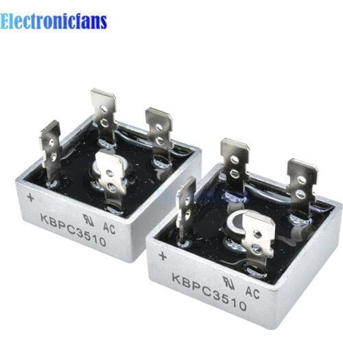5PCS KBPC3510 35A 1000V Diode Bridge Rectifier KBPC3510 Single Phase Bridge Rectifier New Arrival