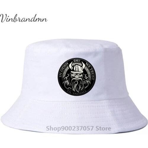 Fitness Casual Cool Bucket Cap Vikings Valhalla Son Of Odin Teenage 100% Cotton Panama Bucket Hat