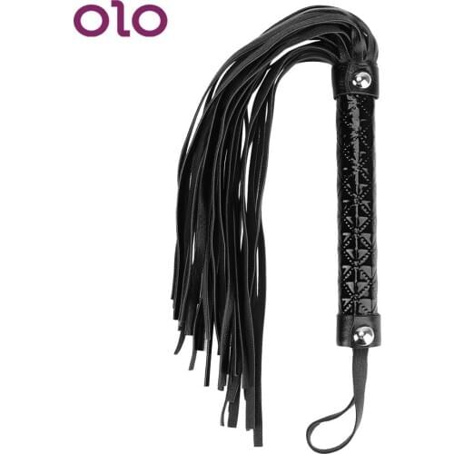 OLO Sex Whip Slave Roleplay Tail Whip Braided Handle Spanking Paddle Adult Games Erotic Products Sex Toys for Men Women Couples