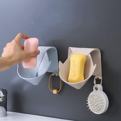 Hanging Soap Dish Rack Bathroom Shower Sponge Soap Holder Tray Organizer Portable Travel Plastic Soap Storage Rack Container