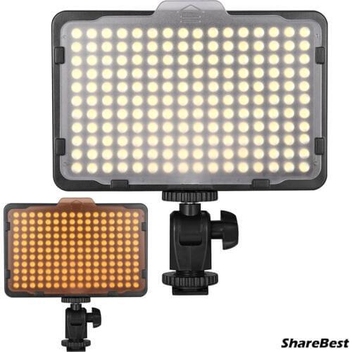 Portable Studio Photography Lighting LED Video Light Lamp Panel 176 LEDs 5600K for Cannon Nikon Pentax Olympus DSLR Camera