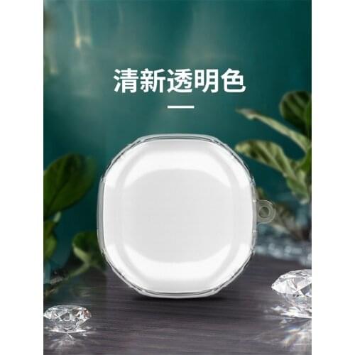 Clear Soft Silicone Crystal TPU Case For Baseus Encok WM01 Earphone Cover Charging Box Bags No Watermarks W/ Anti-lost Hook