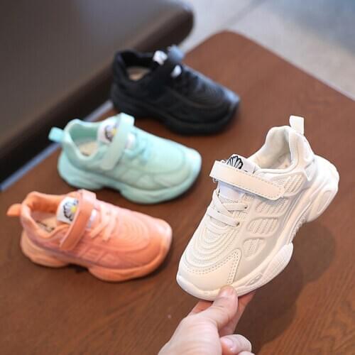 Child 2021 Spring Casual Shoes Baby Kids Girls Buckle Breathable Sneakers Boys Girls Non-slip Run Walk Casual Shoe Size 21-36