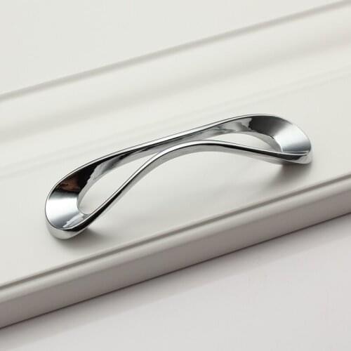 Modern simple cabinet wardrobe handle zinc alloy shoe cabinet knobs dressing table pulls furniture hardware drawer handle 96mm