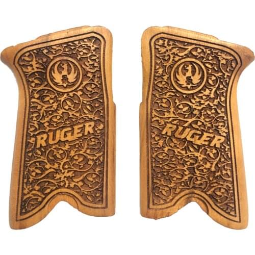 Ruger P85 Laser Cut Wooden Grip Mod4