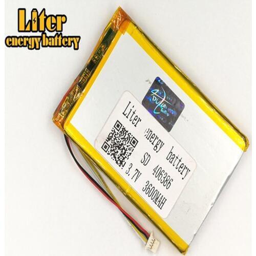 Plug 1.0-4P Cheap 406386 3.7v 3600mah rechargeable lithium polymer Tablet PC Digital Products