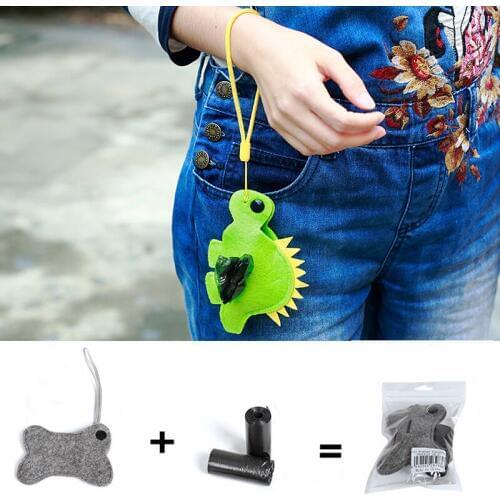 Cute Pet Garbage Bag Holder Dog Poop Bags Dispenser Outdoor Clean-up Waste Pick Up Bags Dog Cat Poepzakjes Perros Productos