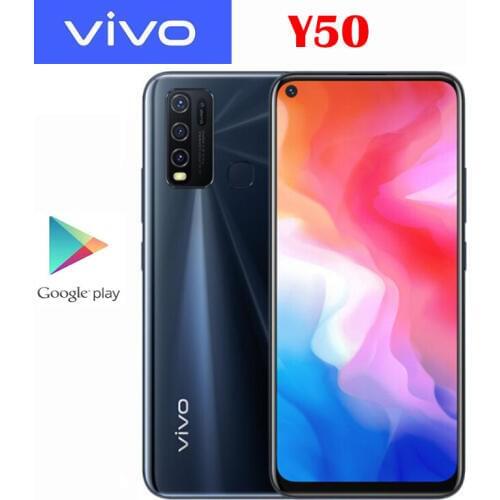 Original Official Vivo Y50 4G SmartPhone Snapdragon 665 6.53inch 2340x1080P LCD 5000mAh Android 10 18W Dash Charge 4 Rear Camera