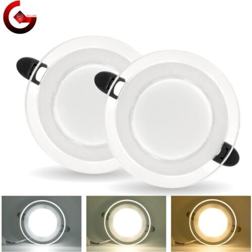 3 Colors Changeable LED Downlight 6W LED Lamp 220V 230V 240V Spotlight Recessed Round Panel Light Indoor Lighting Down light