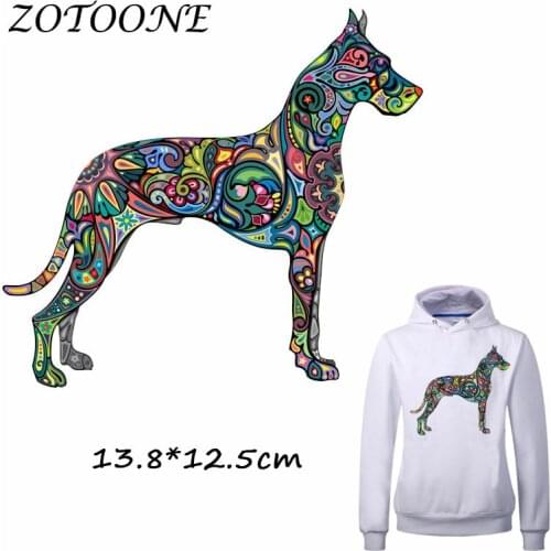 ZOTOONE Iron on Patches for Clothes Heat Transfer Colorful Dog Patch A-level T Shirt Stickers for DIY Accessory Applique Kids C
