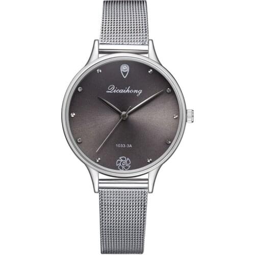 Women Green Dial Bracelet Quartz Clock Fashion Metal Silver Belt Fashion Creative Dress Watches For Ladies Women Gift