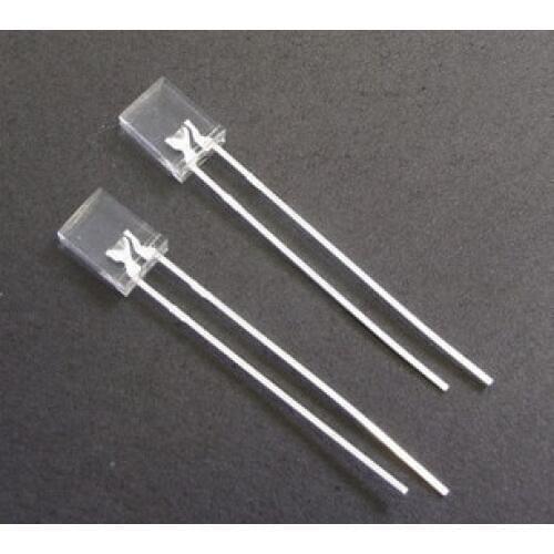 02-66 100pcs/LOT 2X3X4 square LED Transparent White light-emitting diode (square)