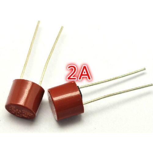 100pcs Full NEW Cylindrical Fuse 2A/250V 382 Cylindrical Plastic Fuse T2A Slow Fuse LCD TV Power Board Commonly Used